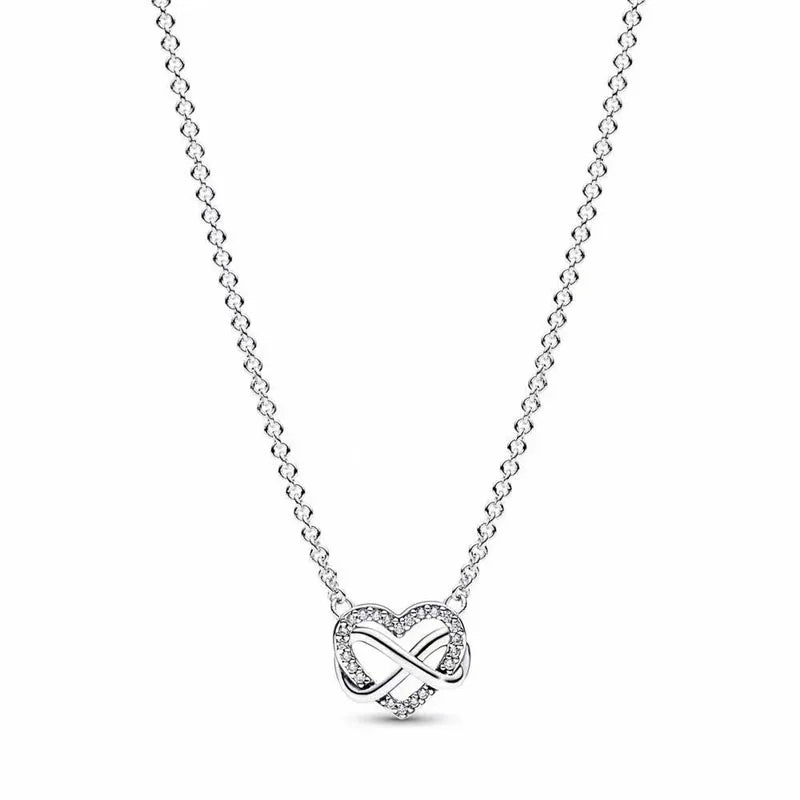 Zircon Love Heart Pendant Necklace Top Rated DIY Jewelry Charm for Women B4412