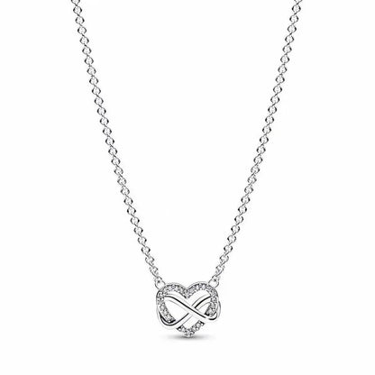 Zircon Love Heart Pendant Necklace Top Rated DIY Jewelry Charm for Women B4412