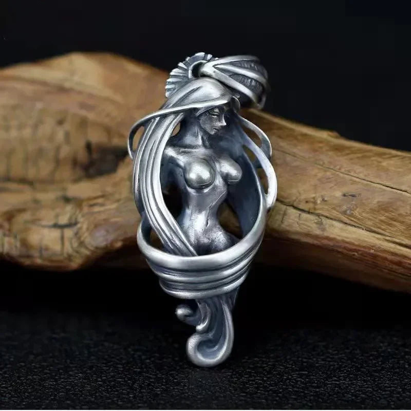 Handcrafted Skull Roman Helmet Pendant Necklace for Men