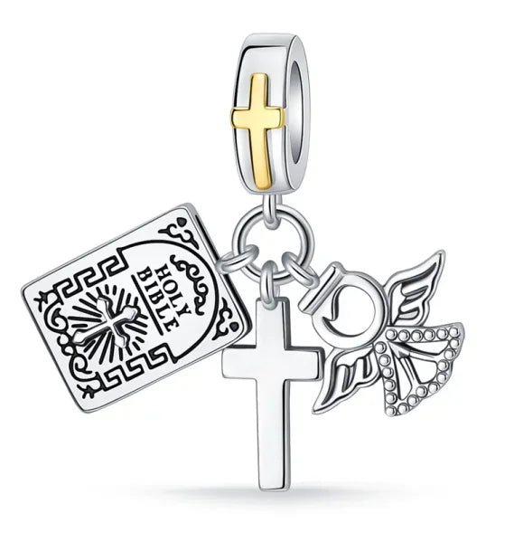 Sterling Silver 925 Angel Wing Heart Bird Charms for Bracelets and Necklaces Women's Fine DIY Jewelry Gifts