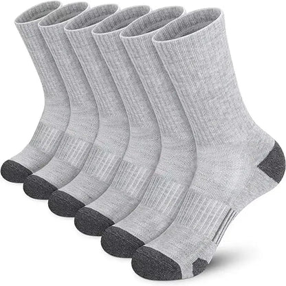 3 Pairs Men's Outdoor Gym Socks Comfortable Ground-Gripping EU 40-45 6 Pairs Gray