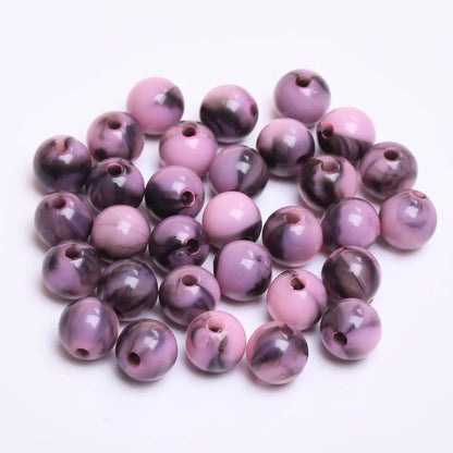 Fashion Round Resin Beads 8mm Imitation Jade for Jewelry Making 50 Pcs