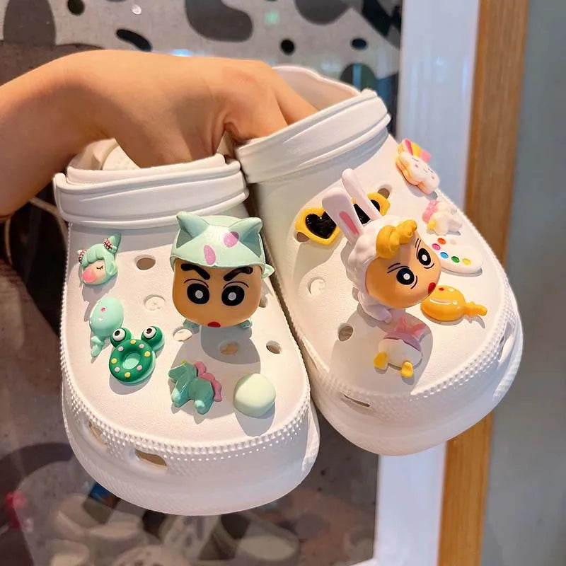 Miniso 3D Resin Cartoon Anime Shoe Charms for Clog Sandals Girls Boys Gift Party