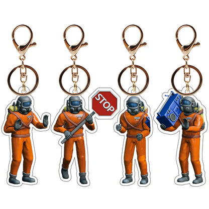 Lethal Company 2025 Cartoon Figure Keychain for Men Fans Gift Cosplay Bag Accessory