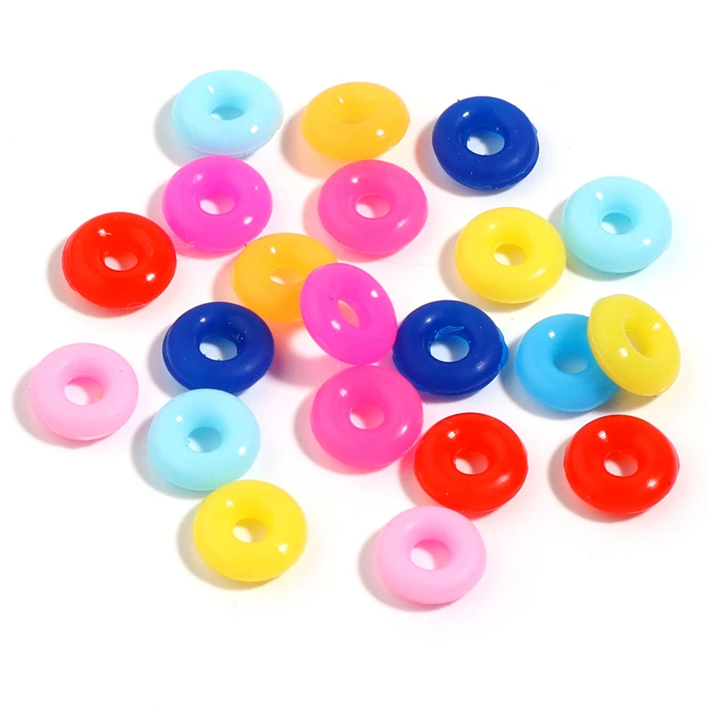 Colorful Silicone Stopper Rings for DIY Jewelry Making - 100Pcs Elastic Positioning Beads for Bracelets and Necklaces