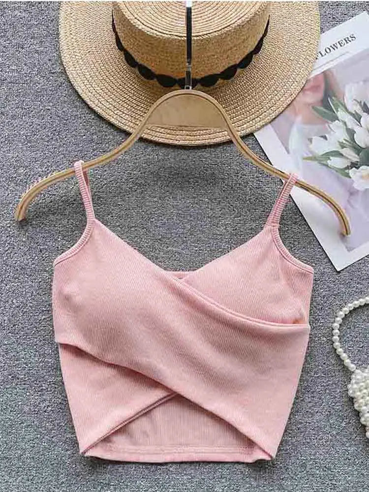 Dozw Women Camisole Irregular Strap Tank Top Chic Solid