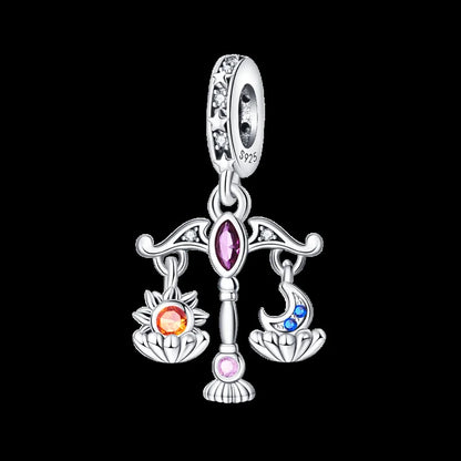 Mystical Zircon Tarot Star Pendant Bead for DIY Women's Jewelry