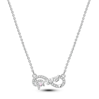 Original 925 Sterling Silver Heart Skull Necklace Ring and Cross Bracelet Set with Zircon Accents for Halloween and Valentine Gifts