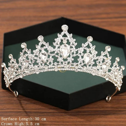 Silver Crown Tiara Hair Accessories for Brides - Top-Rated Crystal Rhinestone Diadem Silver 6