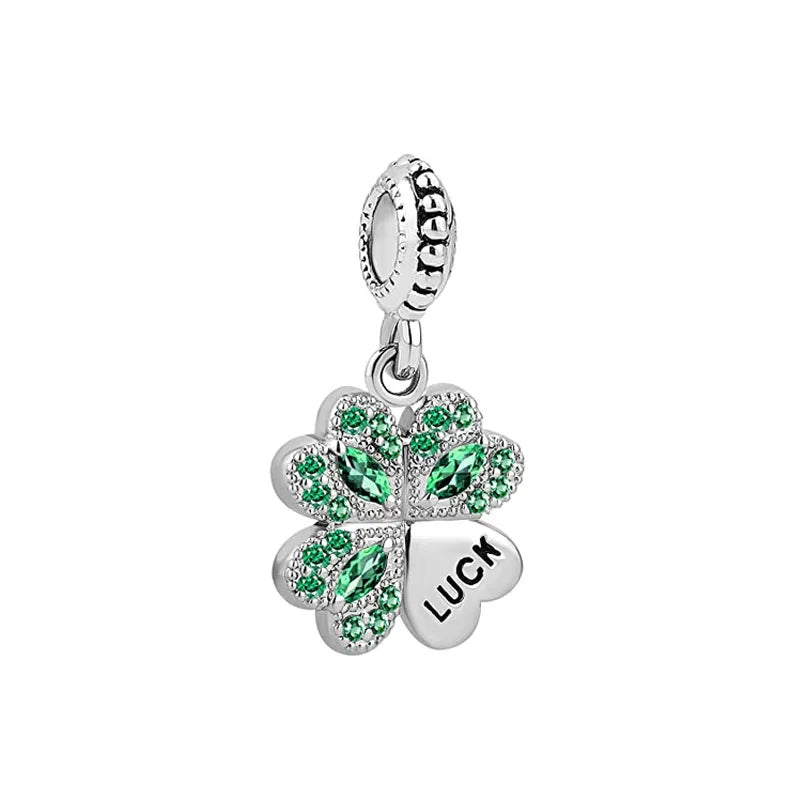 Sunflower Evil Eye Charm 925 Silver Plated Bead for DIY Bracelets Women's Jewelry B3010