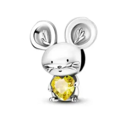 SilverSparkle Animal Skull Pendant for DIY Jewelry Bracelets B4286