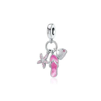 Lucky Leaf Dangle Bead Bracelet 925 Sterling Silver Plated DIY Jewelry Spacer B3292