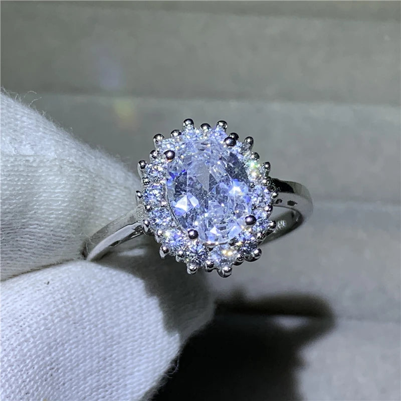 Fashion Anniversary Ring 925 Sterling Silver Moissanite Wedding Band for Women and Men
