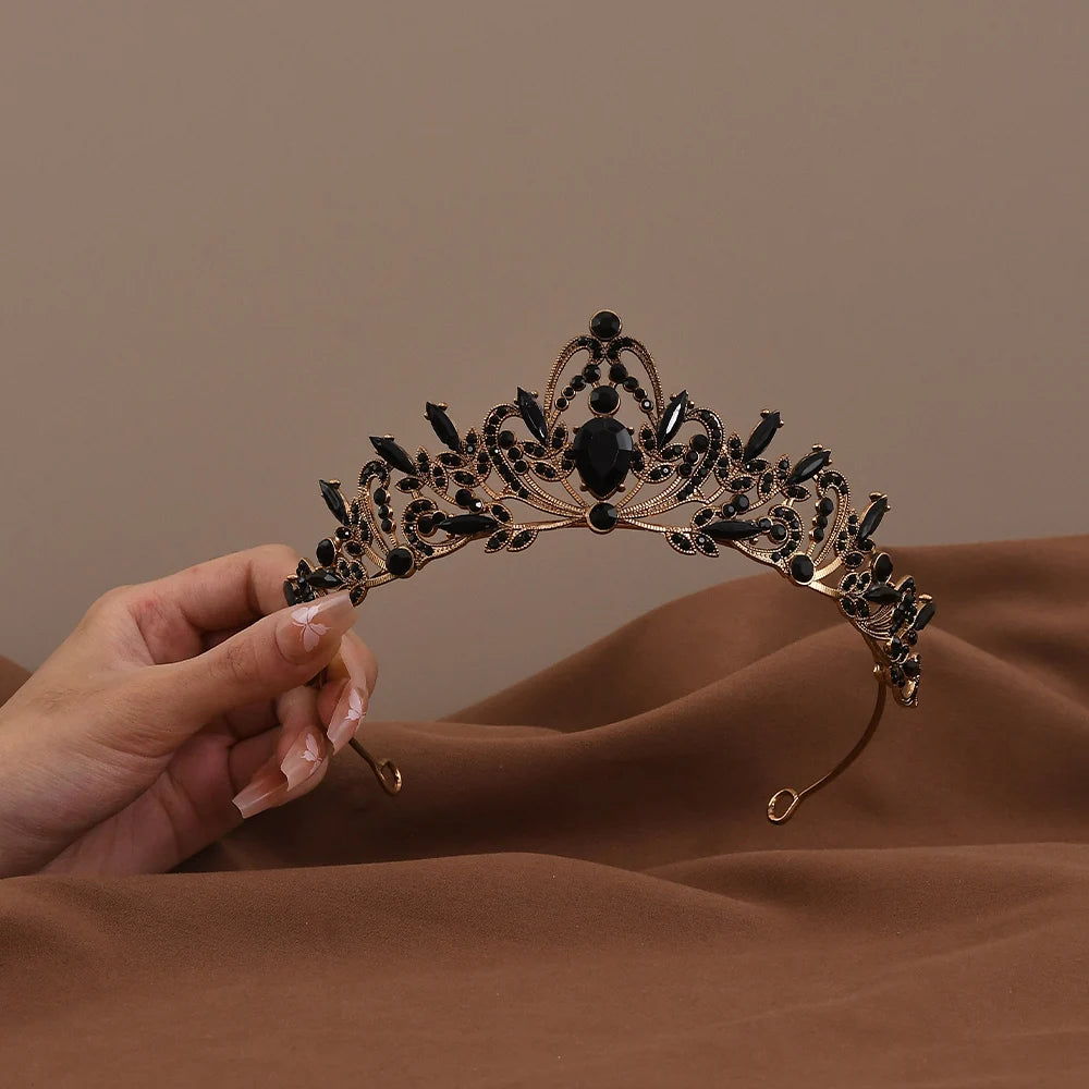 Exquisite Baroque Crystal Bridal Tiara and Crown for Women with Rhinestone Prom Diadem