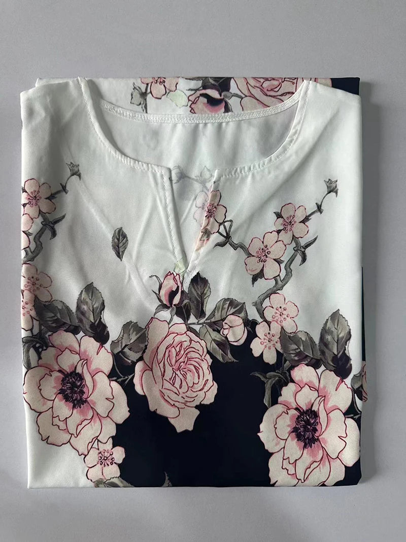 2024 European and American Cross Border Women's V-neck Dress 8185-30