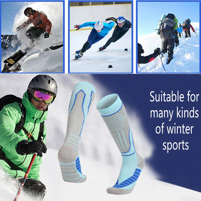 Thermal Winter Cotton Ski Socks For Women And Kids Thick