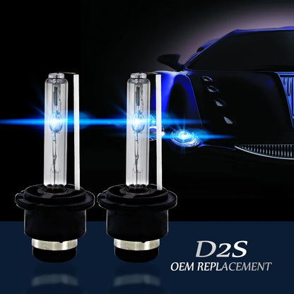 Premium 2-Pack 35W HID D2S Xenon Headlight Bulbs for Cars 4300K-12000K Adjustable Brightness