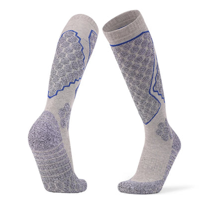 Men Cotton Ski Socks Thick Terry Knee High Warm Outdoor