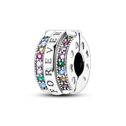 925 Sterling Silver Colorful Butterfly And Cherry Blossom Beads Clip Charm For DIY Bracelets Fine Zircon Jewelry