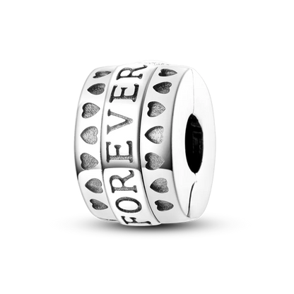 Silver Plated Eternal Symbol Charms Luminous Star Beads Love Dangle Safety Chain for Original Bracelet DIY Jewelry