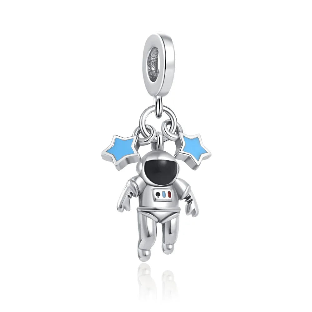 Sunflower Evil Eye Charm 925 Silver Plated Bead for DIY Bracelets Women's Jewelry B2499