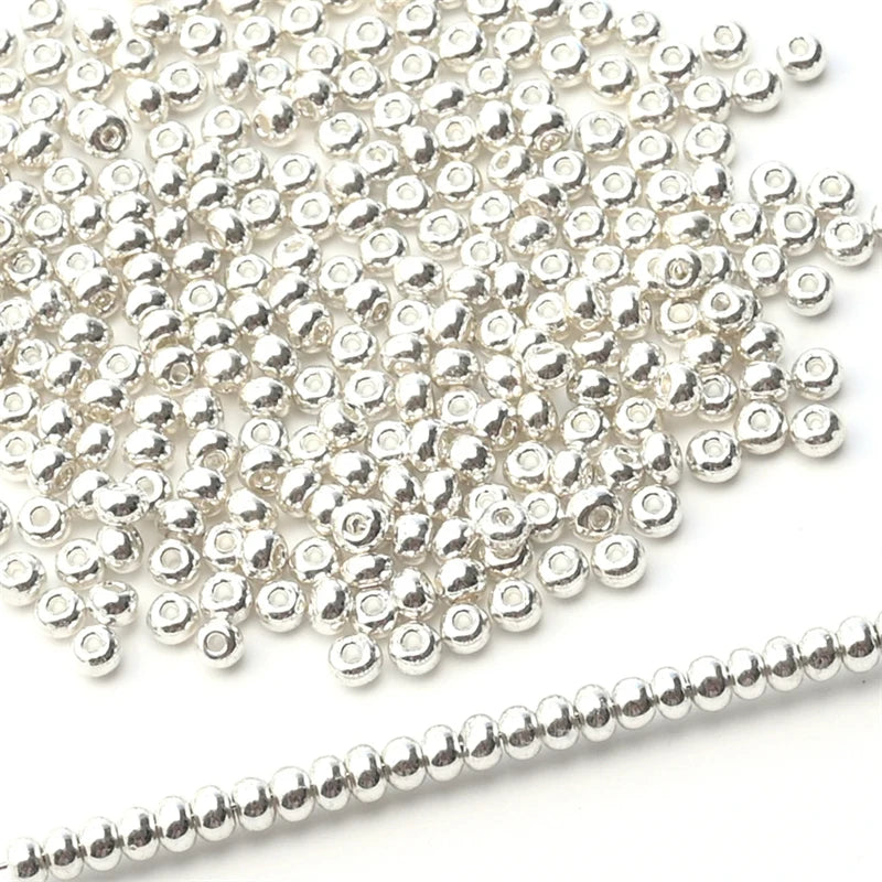 Czech Gold Colorfast Glass Mini Beads for DIY Bracelet Jewelry 8/0 Small Uniform 1.5/2/3mm