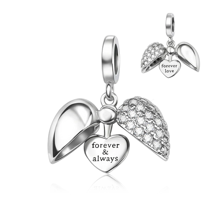 925 Sterling Silver Colorful Heart Charm Pendant for Women DIY Bracelets and Necklaces Fine Jewelry