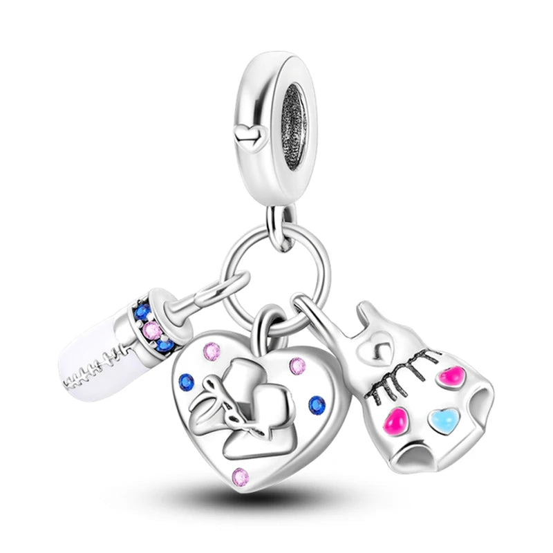 925 Sterling Silver Charm Bracelet Elegant Women's Jewelry Accessory for Every Occasion B1685