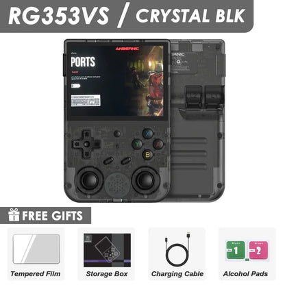 RG353V RG353VS Handheld Game Console 64 128 256GB Touchscreen Dual System Android 11 And Linux Portable 3.5 Inch Retro Gaming Console Micro HDMI Type C Supports Up To 40000 Games