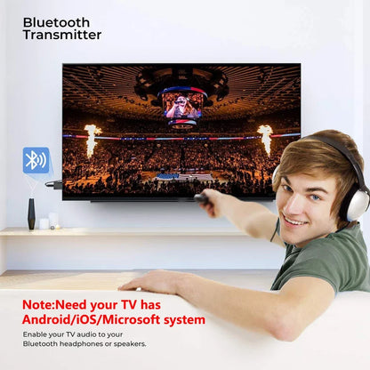 CMAOS Bluetooth 5.0 3 in 1 USB Transmitter Receiver Adapter with 3.5mm AUX for TV PC Headphones and Home Stereo Audio