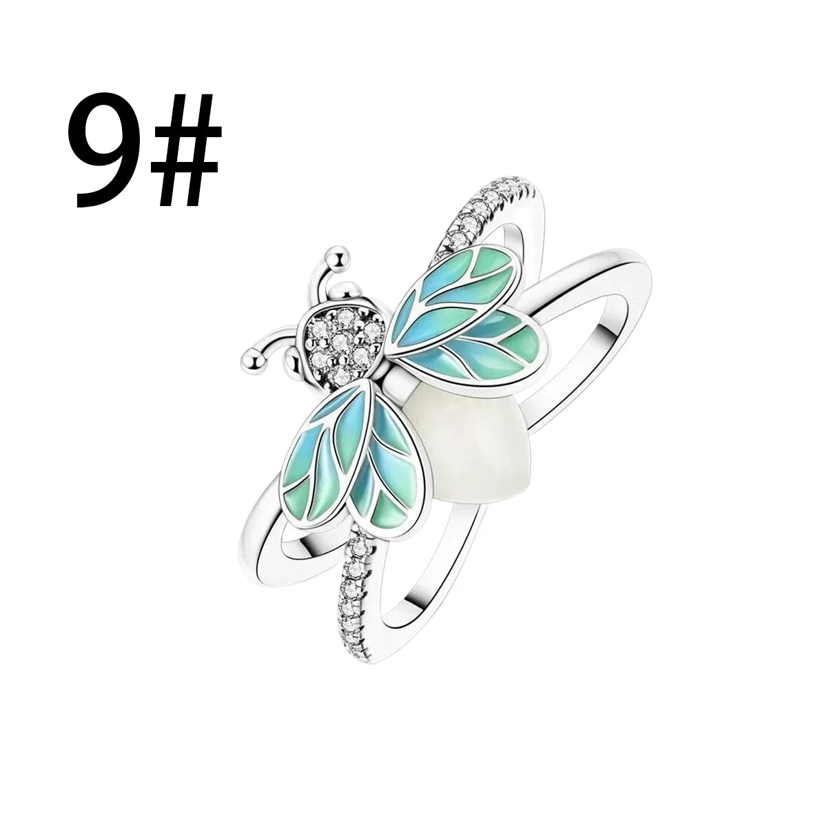 925 Sterling Silver Dangle Charm Chameleon Firefly Ring Earrings Bead Charms for DIY Bracelet Fine Jewelry