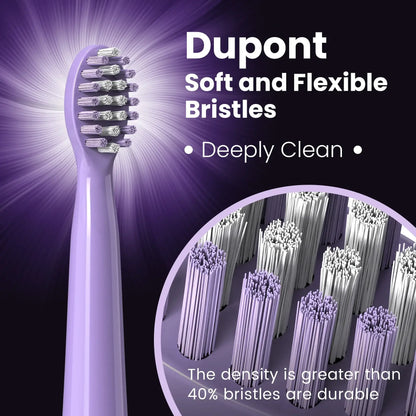 SEJOY Oral Cleaning Sonic Electric Toothbrush with 3 Modes Purple