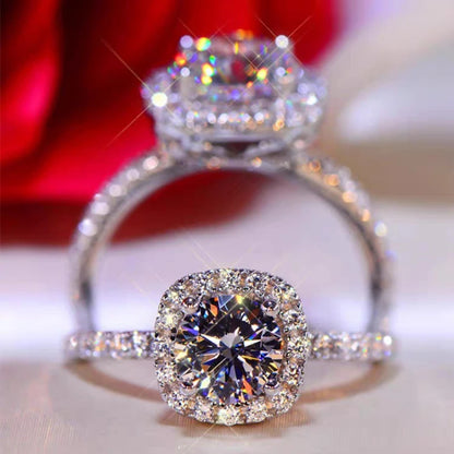 Luxury Clear CZ Heart Ring for Women in 925 Sterling Silver Fine Jewelry Perfect for Weddings and Engagements