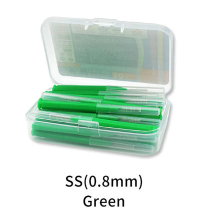 30pcs Premium Dental Picks Kit for Effective Oral Care green(0.8mm)
