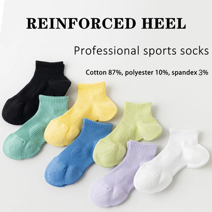 3 Pairs Dopamine Color Womens Breathable Running Socks