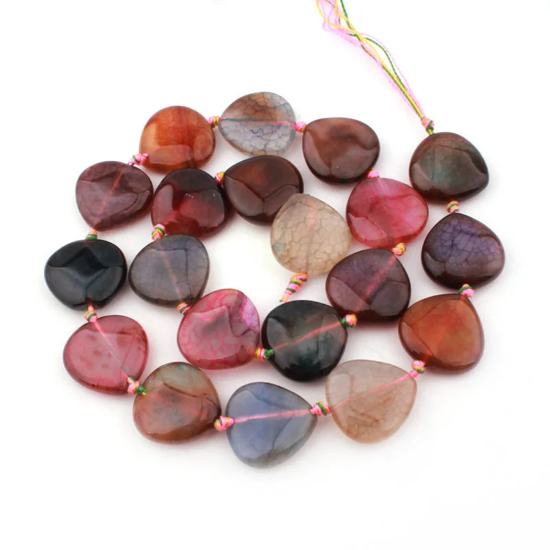 Natural Multicolor Cracked Agate Faceted Stone Beads for DIY Necklaces and Bracelets 15 Inches