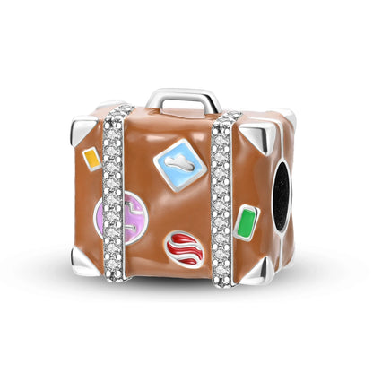 925 Silver Paris Plane Travel Charms for Bracelet Jewelry KTC812