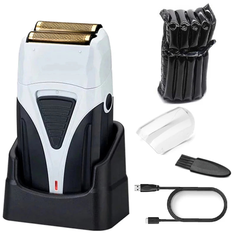 4D Powerful Electric Shaver For Men Rechargeable Stainless Steel Razor With Floating Head Fast Charging System