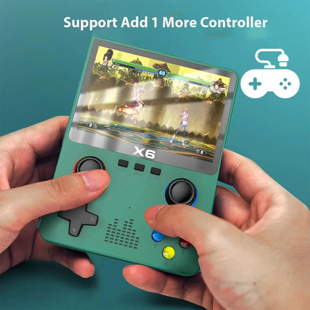 2023 X6 3.5 Inch IPS Handheld Game Console Dual Joystick 11 Simulators GBA Retro 10000 Games Kids Gift