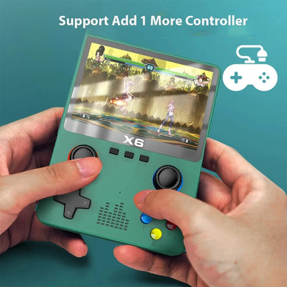 2023 X6 3.5 Inch IPS Handheld Game Console Dual Joystick 11 Simulators GBA Retro 10000 Games Kids Gift