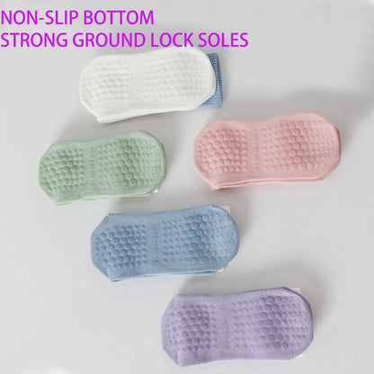 3 Pairs Hot Yoga Ankle Socks Organic Cotton Cushioned