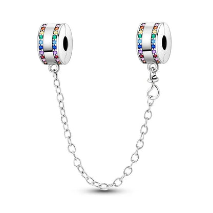 Sterling Silver Four-Leaf Clover Charm Bracelet for Women B2414diao