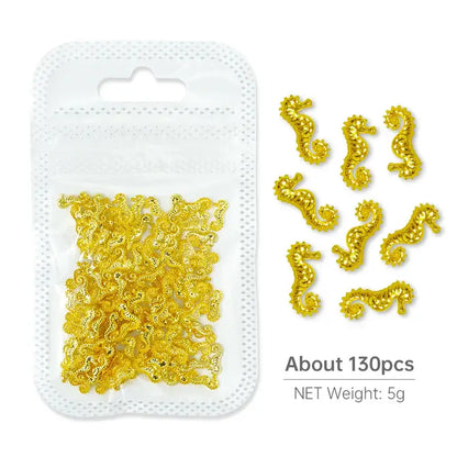 Resin Filling Metal Rivet Moon Stars Nail Art Decorations Mixed Beach Ocean Style Jewelry DIY Charms 5g-HYLD-8