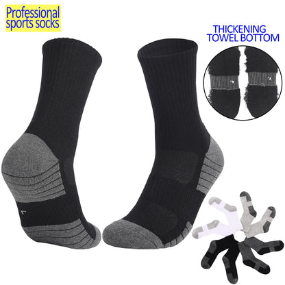 3 Pairs Heavy Duty Cotton Trekking Socks Men Non Slip