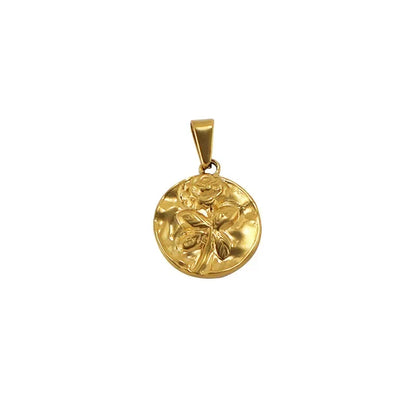 RHYSONG Tarnish Free Gold Plated Angel Cross Heart Pendant for Women Jewelry Making