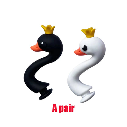 Whimsical 3D Swan Shoe Charms PVC Accessories for Customizing Shoes and Bags