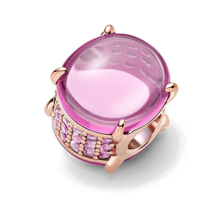 European Zircon Charm Beads 925 Silver Pendant Necklace for Women Gift P914