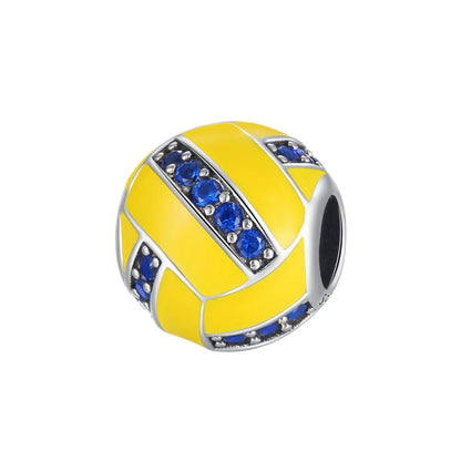 Original 925 Sterling Silver Sports Ball Charms Earrings Beads Pendants for Bracelet Necklace Jewelry Gift