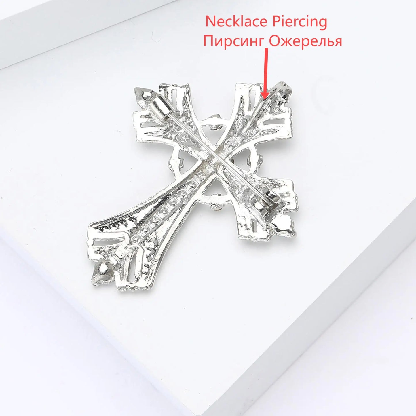 Rhinestone Cross Brooches for Women Stylish Floral Pins Perfect for Parties and Gifts