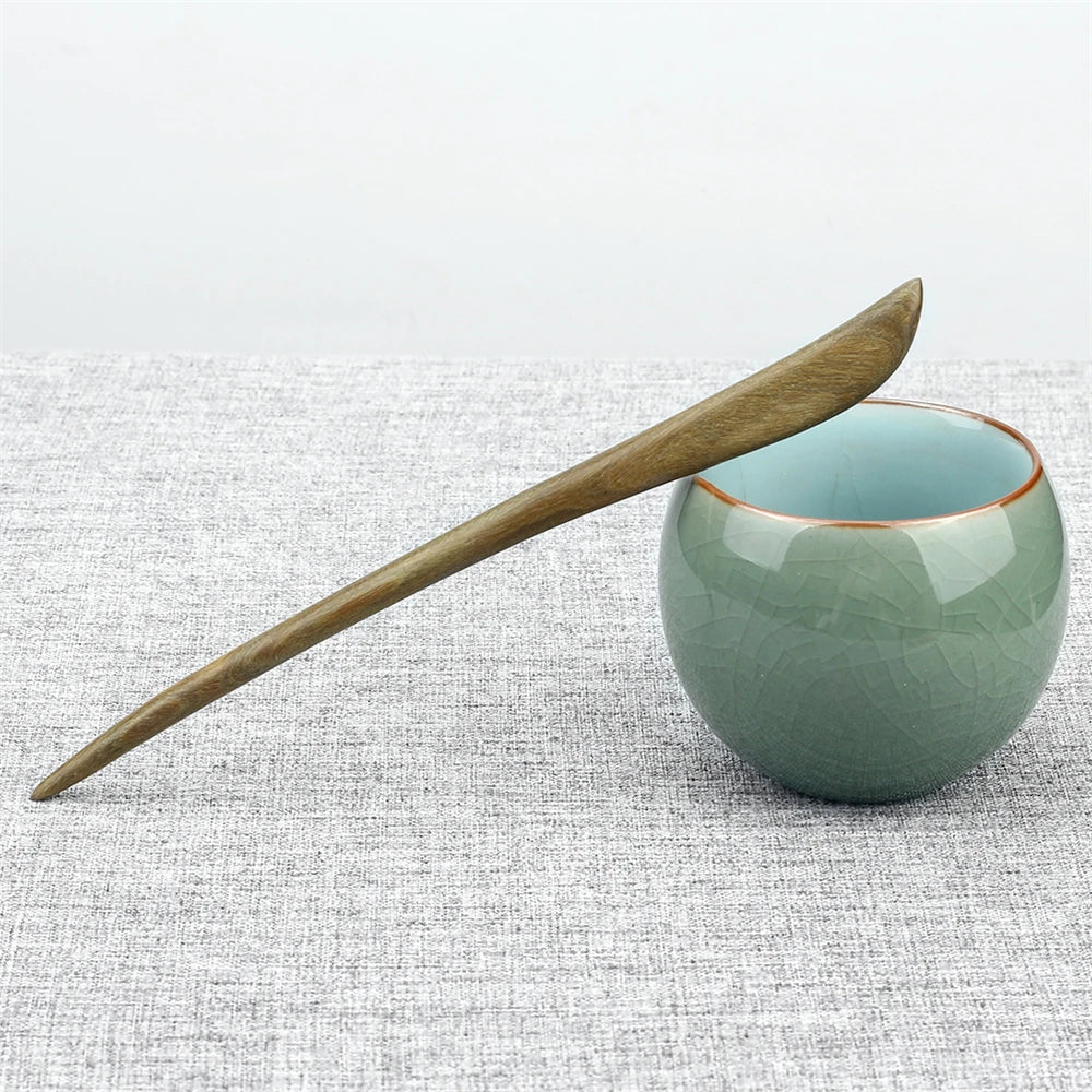 Vintage Green Sandalwood Hair Stick Chinese Style Natural Wood Hairpin Jewelry